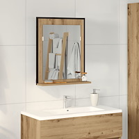 vidaXL Badrumsspegel artisan ek 50x12x60 cm konstruerat trä