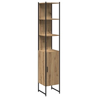vidaXL Badrumsskåp artisan ek 33x33x185,5 cm konstruerat trä