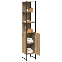 vidaXL Badrumsskåp artisan ek 33x33x185,5 cm konstruerat trä