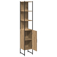 vidaXL Badrumsskåp artisan ek 33x33x185,5 cm konstruerat trä