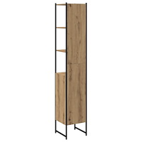 vidaXL Badrumsskåp artisan ek 33x33x185,5 cm konstruerat trä