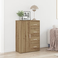 vidaXL Sideboard artisan ek 60x31x84 cm konstruerat trä