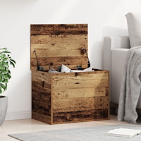 vidaXL Förvaringslåda med lock Gamla trä 60x42x46 cm Ingenjörsträ