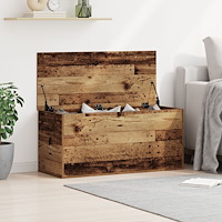 vidaXL Förvaringslåda med Lock Gamla Trä 100x42x46 cm Ingenjörsträ