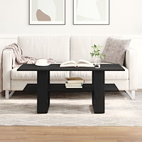 vidaXL Kaffeebord Svart Ek 102x55x42 cm Konstruerat trä