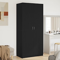 vidaXL Garderobskåp svart ek 90x52x200 cm konstruerat trä