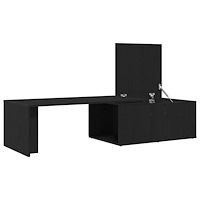 vidaXL Kaffebord Svart Ek 150x50x35 cm Byggt av Trä