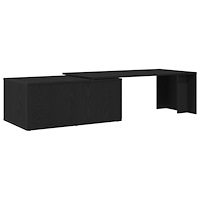 vidaXL Kaffebord Svart Ek 150x50x35 cm Byggt av Trä