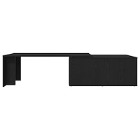 vidaXL Kaffebord Svart Ek 150x50x35 cm Byggt av Trä