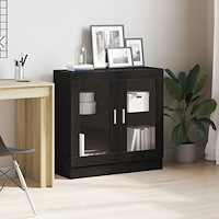 vidaXL Bokhylla Svart Ek 82,5x30,5x80 cm Ingenjörsträ