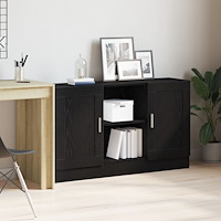 vidaXL Sideboard svart ek 120x30,5x70 cm konstruerat trä