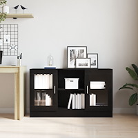 vidaXL Bänk svart ek 120x30,5x70 cm i trä
