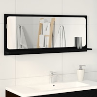 vidaXL Badrumsspegel Svart Ek 90 x 10,5 x 37 cm Byggt av trä