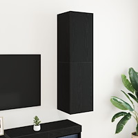 vidaXL TV-bänk Svart Ek 30,5x30x110 cm Konstruerat trä