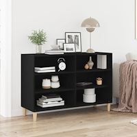 vidaXL Sideboard Svart ek 103.5 x 35 x 70 cm Konstruerat trä
