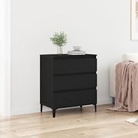 vidaXL Sideboard svart ek 60x35x70 cm konstruerat trä