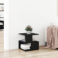 vidaXL Sidobord svart ek 40x40x40 cm konstruerat trä
