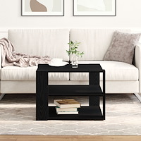 vidaXL Kaffeebord Svart Ek 59,5x59,5x40 cm Konstruerat trä