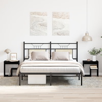 vidaXL Sängbord 2 st svart ek 40x30x40 cm konstruerat trä