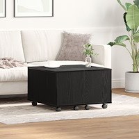 vidaXL Kaffebord Svart Ek 60x60x38 cm Trä