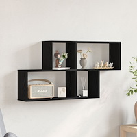 vidaXL Svart Ek Väggskåp 76x15x53 cm Tillverkat av Konstruerat Trä
