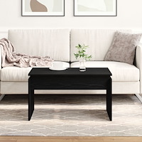 vidaXL Kaffeebord Svart Ek 68x38x50 cm Ingenjörsträ