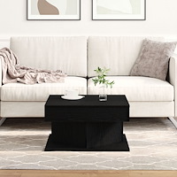 vidaXL Kaffeebord Svart Ek 57x57x30 cm Trä
