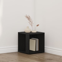 vidaXL Hörnhyllor Svart ek 33 x 33 x 34.5 cm Konstruerat trä
