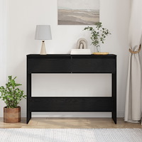 vidaXL Konsolbord 100x35x76.5 cm svart ek konstruerat trä