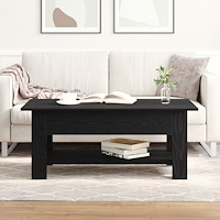 vidaXL Kaffeebord Svart Ek 102x55x42 cm Tillverkat av Trä