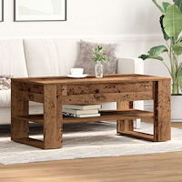 vidaXL Kaffebord Gamla trä 102x55x45 cm Konstruerat trä