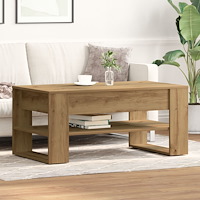 vidaXL Soffbord artisan ek 102x55x45 cm konstruerat trä