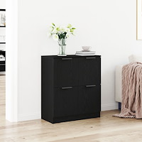 vidaXL Svart Ek Skåp - 60 x 30 x 70 cm - Tillverkat av Konstruerat Trä
