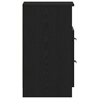 vidaXL Sängbord 2 st svart ek 40x35x65 cm konstruerat trä