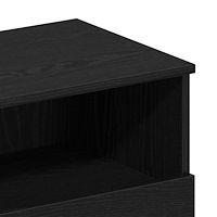 vidaXL Sängbord 2 st svart ek 40x35x65 cm konstruerat trä