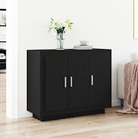 vidaXL Sideboard svart ek 92x35x75 cm konstruerat Trä
