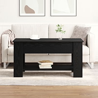 vidaXL Svart Ek Kaffeebord - 101x49x52 cm Tillverkat av Konstfiber