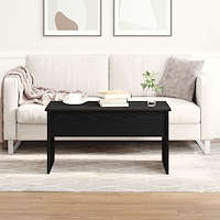 vidaXL Svart Ek Kaffeebord - 80 x 50,5 x 41,5 cm
