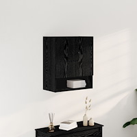 vidaXL Väggskåp Svart Ek 60x30x70 cm Trä