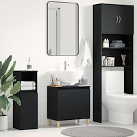vidaXL Handfatsskåp svart ek 58x33x60 cm konstruerat trä