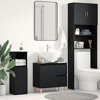 vidaXL Handfatsskåp svart ek 65x33x60 cm konstruerat trä