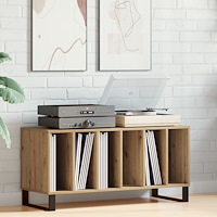 vidaXL Skåp för vinylskivor återvunnet trä 100x38x48 cm konstr. trä