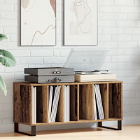 vidaXL Skåp för vinylskivor artisan ek 100x38x48 cm konstruerat trä