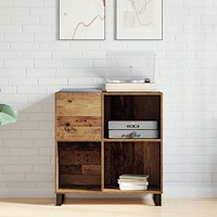 vidaXL Skåp för vinylskivor artisan ek 84,5x38x89 cm konstruerat trä