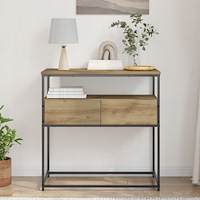 vidaXL Konsolbord artisan ek 75x40x75 cm konstruerat trä och stål