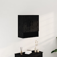 vidaXL Väggskåp svart ek 60x31x70 cm konstruerat trä