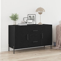 vidaXL Sideboard svart ek 100x36x60 cm konstruerat trä