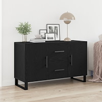vidaXL Sideboard svart ek 100x36x60 cm konstruerat trä