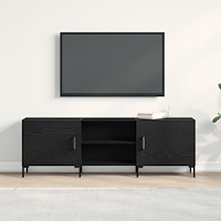 vidaXL TV-skåp Svart ek 150 x 30 x 50 cm Konstruerat trä