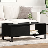 vidaXL Kaffeebord Svart Ek 90x50x36,5 cm Konstruerat trä